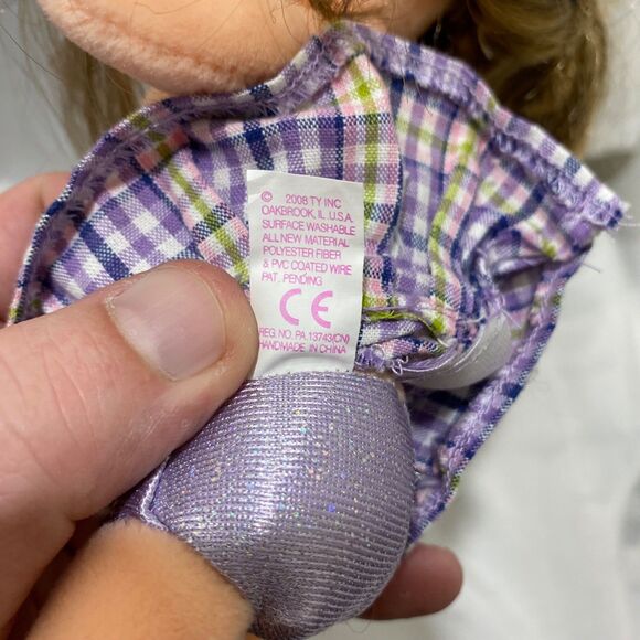 Ty Girlz Plush Doll Preppy Paige 12 Inch X 4.5 Inch Without Top 2008 - Picture 7 of 7